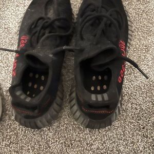 Used Yeezy’s, 9.5 Men’s, black with red writing